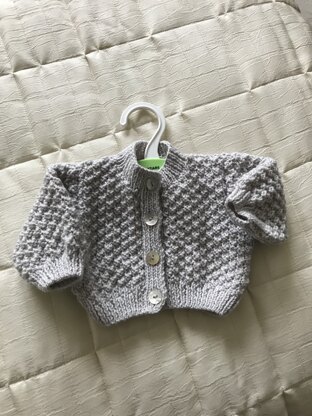Grey newborn cardigan