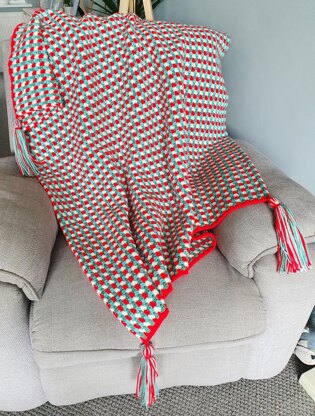 Candy Cane Striped Blanket