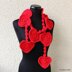 Valentine Hearts Crochet Scarf Lariat