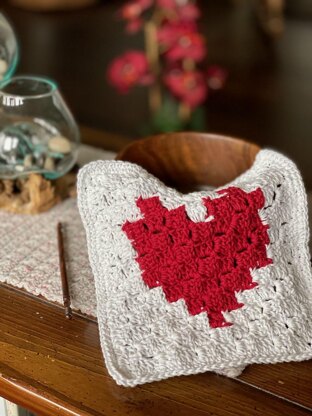 C2C Heart Washcloth