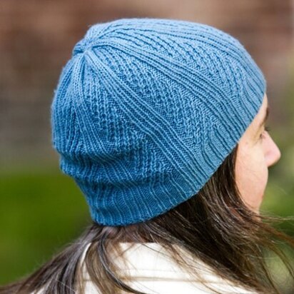 714 Oblique Hat - Knitting Pattern for Women in Valley Yarns Huntington