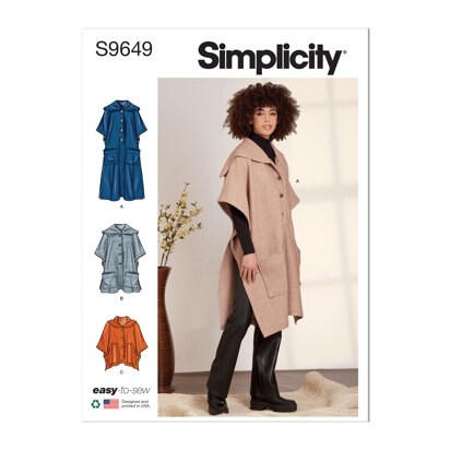 Simplicity Misses' Ponchos S9649 - Sewing Pattern