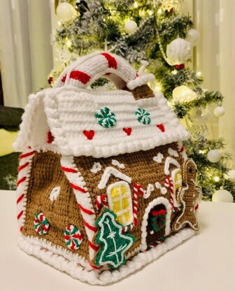 Entrelac Dream of a Gingerbread House