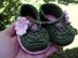 Baby shoes green  pink
