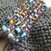 Mosaic beaded beret and scarf