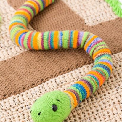 Friendly Snake in Red Heart Super Saver Economy Solids - LW3924 - knitting pattern