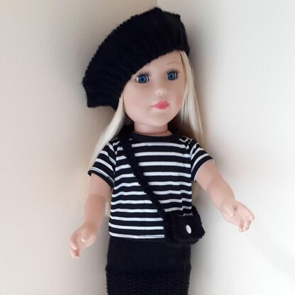 Black Beret for Doll