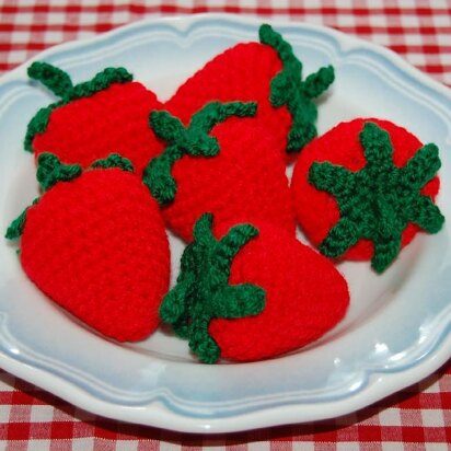 Crochet Pattern for Strawberries / Fruit - Crochet Picnic / Toy Food