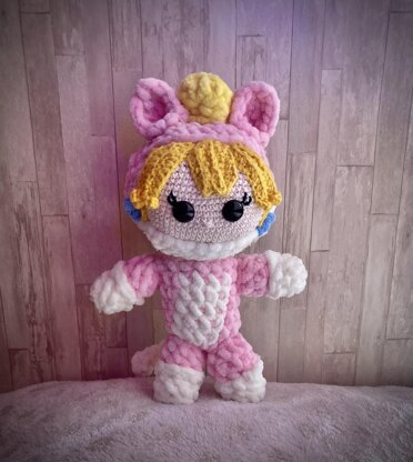 Cat Peach Princess Amigurumi