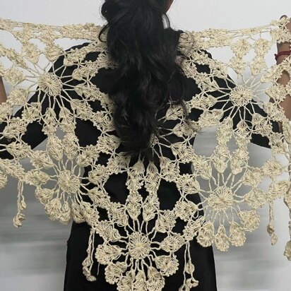 Crochet Bridal Shawl Rina