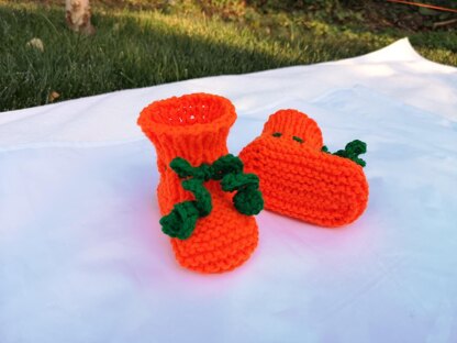 Pumpkin Baby Booties