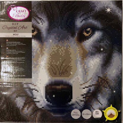 Crystal Art Wolf, 30x30cm  Diamond Painting Kit