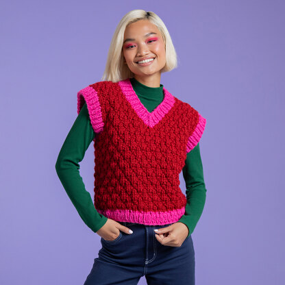 Living Your Best Vest - Free Tank Top Knitting Pattern for Women in  Paintbox Yarns Wool Blend Super Chunky