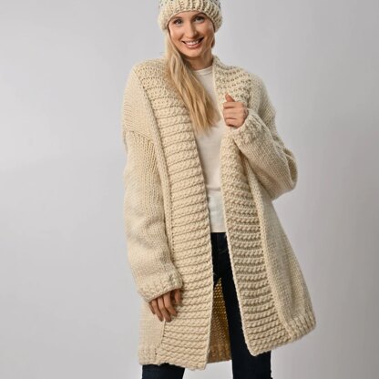Long Cardigan in Wool Couture Cheeky Chunky - Downloadable PDF