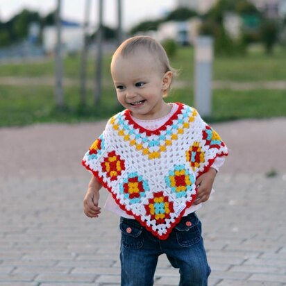Tiny Dancer baby girl crochet poncho wrap