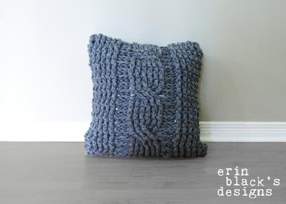 Chunky Cable Twist Crochet Pillow Cover (pillow005)