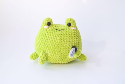 Plush meme knife frog