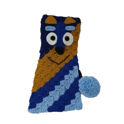 Blue Dog Scarf C2C