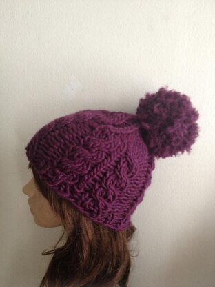 Super Chunky Twist Knit Cable Hat