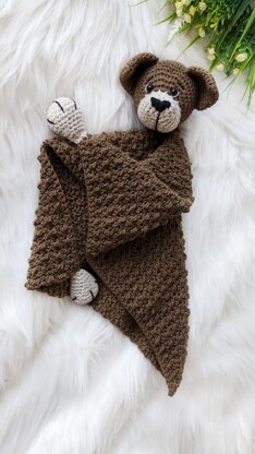 Crochet dog security blanket, crochet baby lovey pattern