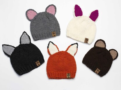 Animal Ears Hat Toque Bear Fox Bunny Cat Mouse Baby Children