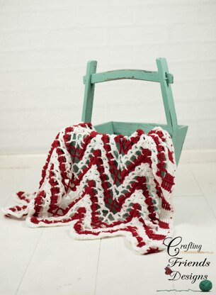 Heart to Heart Chevron Afghan