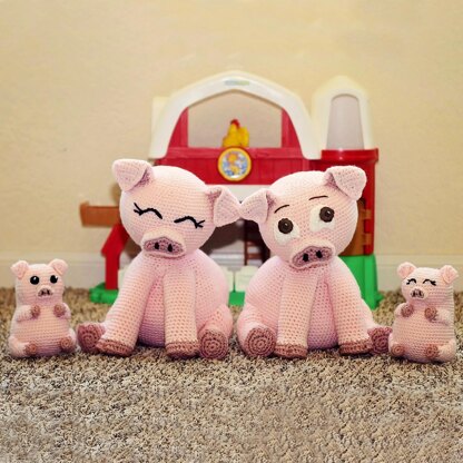 Stuffed Pig Amigurumi Toy & Piglet Pudgy Pals