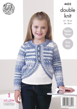 Tunic, Cardigan & Scarf in King Cole DK - 4452 - Downloadable PDF