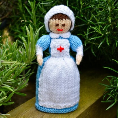 WWI Red Cross Nurse Doll Knitting Pattern - Toy Knitting Pattern