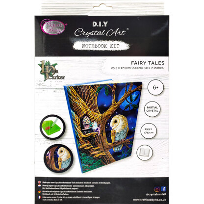 Crystal Art Owl and Fairy Tree, Notebook Diamond Painting Kit