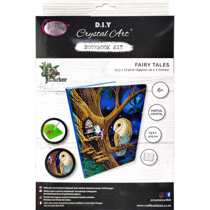 Crystal Art Owl and Fairy Tree, Notebook Diamond Painting Kit