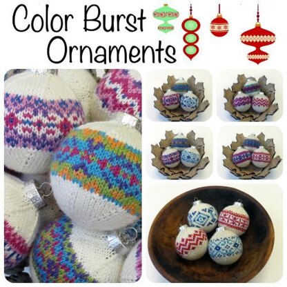 Color Burst Ornaments