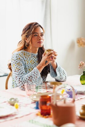 Floral open work Jumper