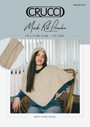 2127 Poncho, Beanie & Scarf