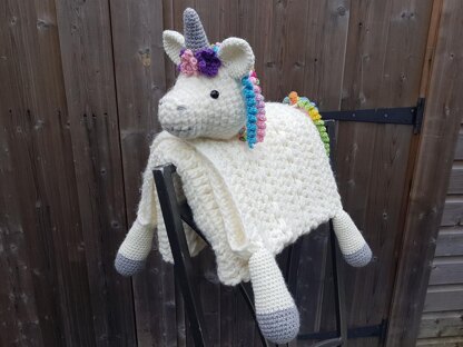 Unicorn baby blanket discount crochet