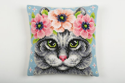 Craft Buddy Pretty Kitten Cushion Cross Stitch Kit