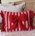 Stripy and Bright crochet cushion.