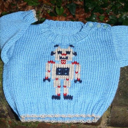 Robot Robert Baby Sweater
