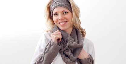 Triangular Shawl, Arm Warmers & Headband in Rico - 032 - Downloadable PDF