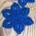 38. Blue flower earrings