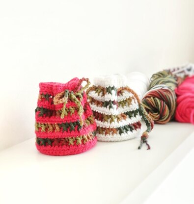 Stashdown Crochet Drawstring Pouch