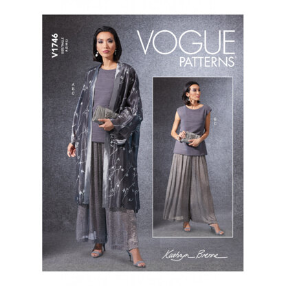 Vogue Misses' Jacket, Top and Pants V1746 - Paper Pattern, Size S-M-L