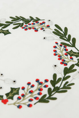 DMC Christmas Day Wreath Embroidery Pattern - PAT1634_2