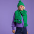 Bright and Bold Set - Free Hat & Scarf Knitting Pattern for Women in Paintbox Yarns Wool Blend Super Chunky