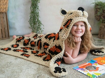 Hooded Leopard Blanket