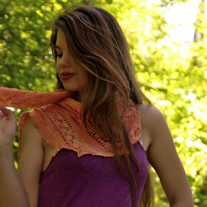 Orange Sorbet Shawl - knitting pattern