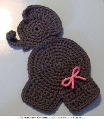 Elephant Appliqué Patch Trim