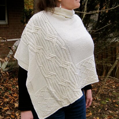 Adare Cabled Poncho - knitting pattern