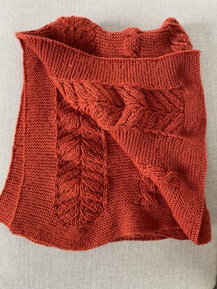 Reversible Cable and Lace Baby Blanket BJ87