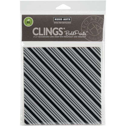 Hero Arts Cling Stamps 4.5"X5.75" - Candy Stripe Bold Prints